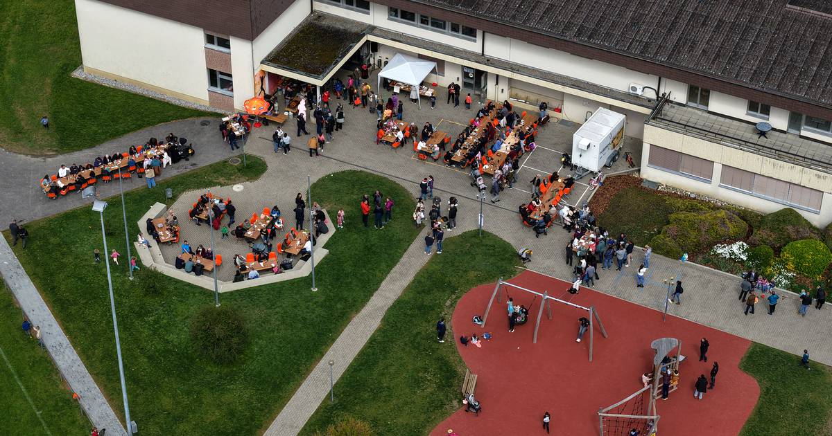 Vue aérienne de l'événement